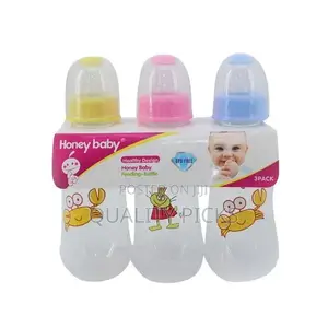 Set of 3 Milk Honey Baby Feeding Bottle 280 Ml-Multi-Colours