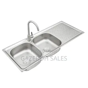 Single Tray Double Bowl Sink.