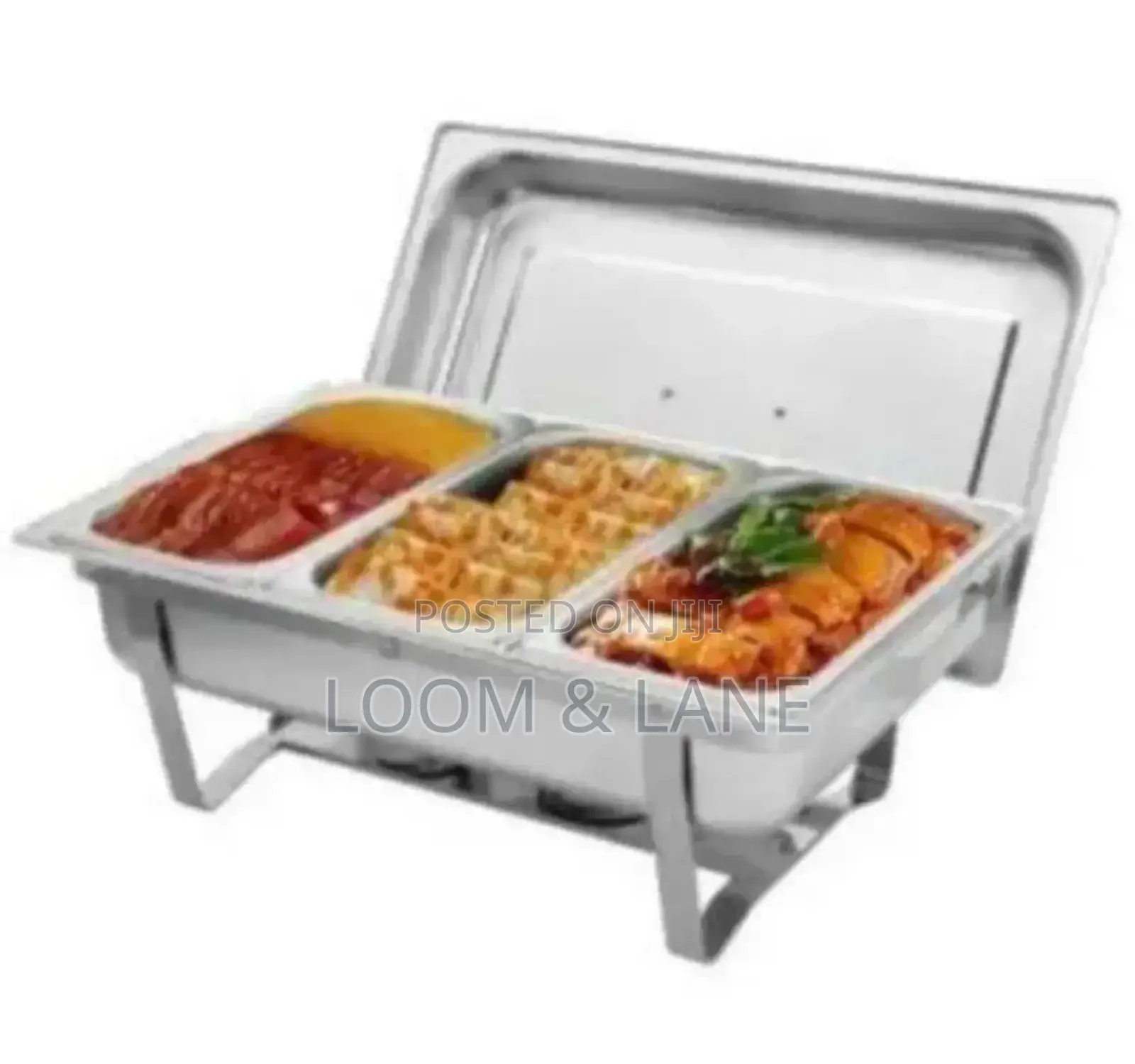 Triple Compartment Chaffing Dish Food Warmer