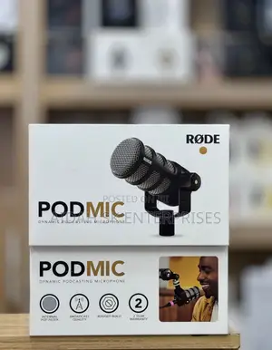 Rode Podmic Cardioid Dynamic Broadcast Microphone, Black