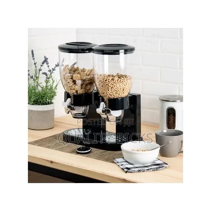Double Kitchen Food Cereal Dispenser Storage, Organizer