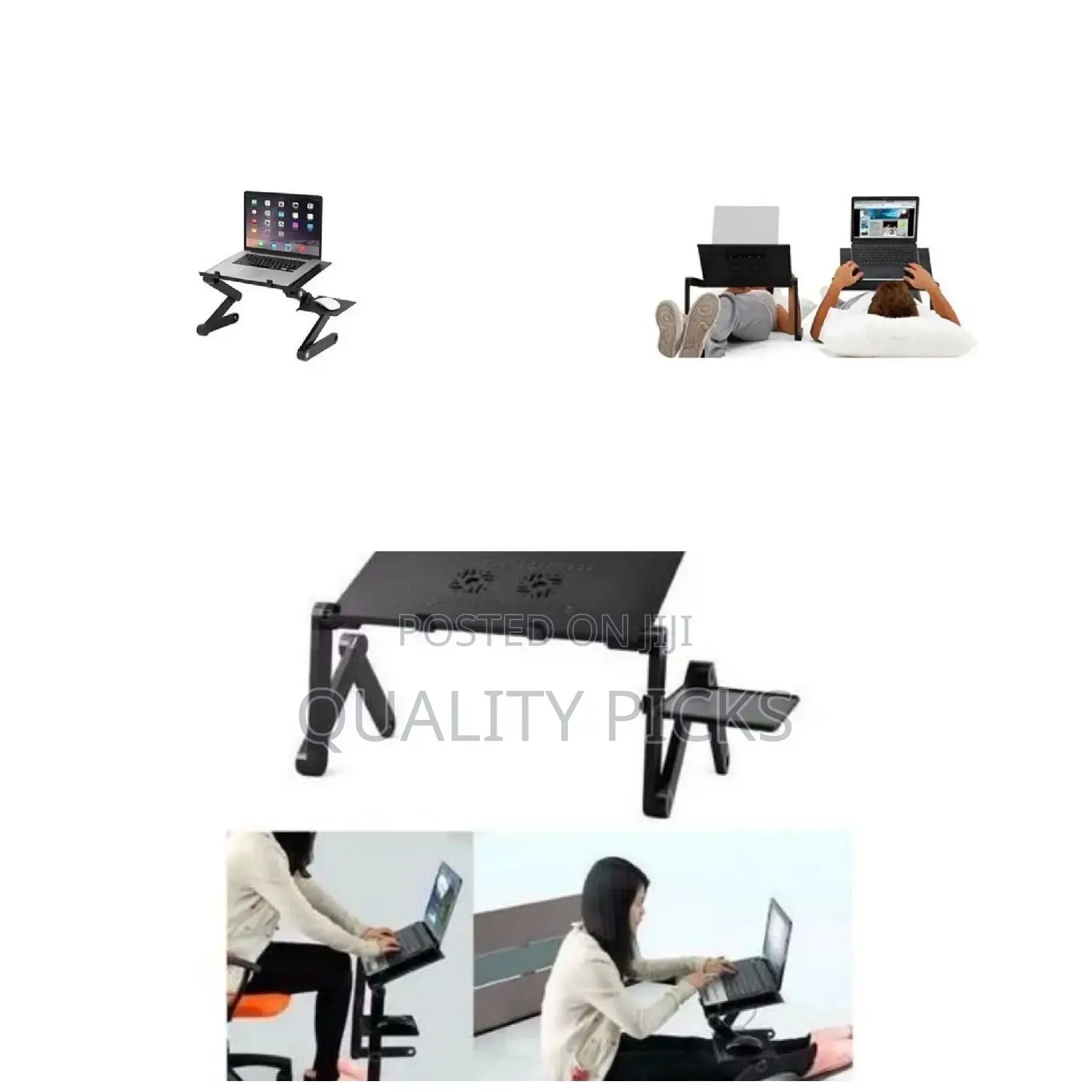 Foldable Adjustable Desk Laptop Table Stand With Mouse Pad