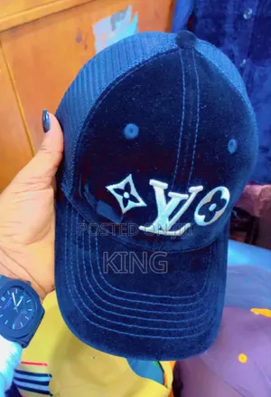 Louise Vuitton Black Classic Caps. Velvet