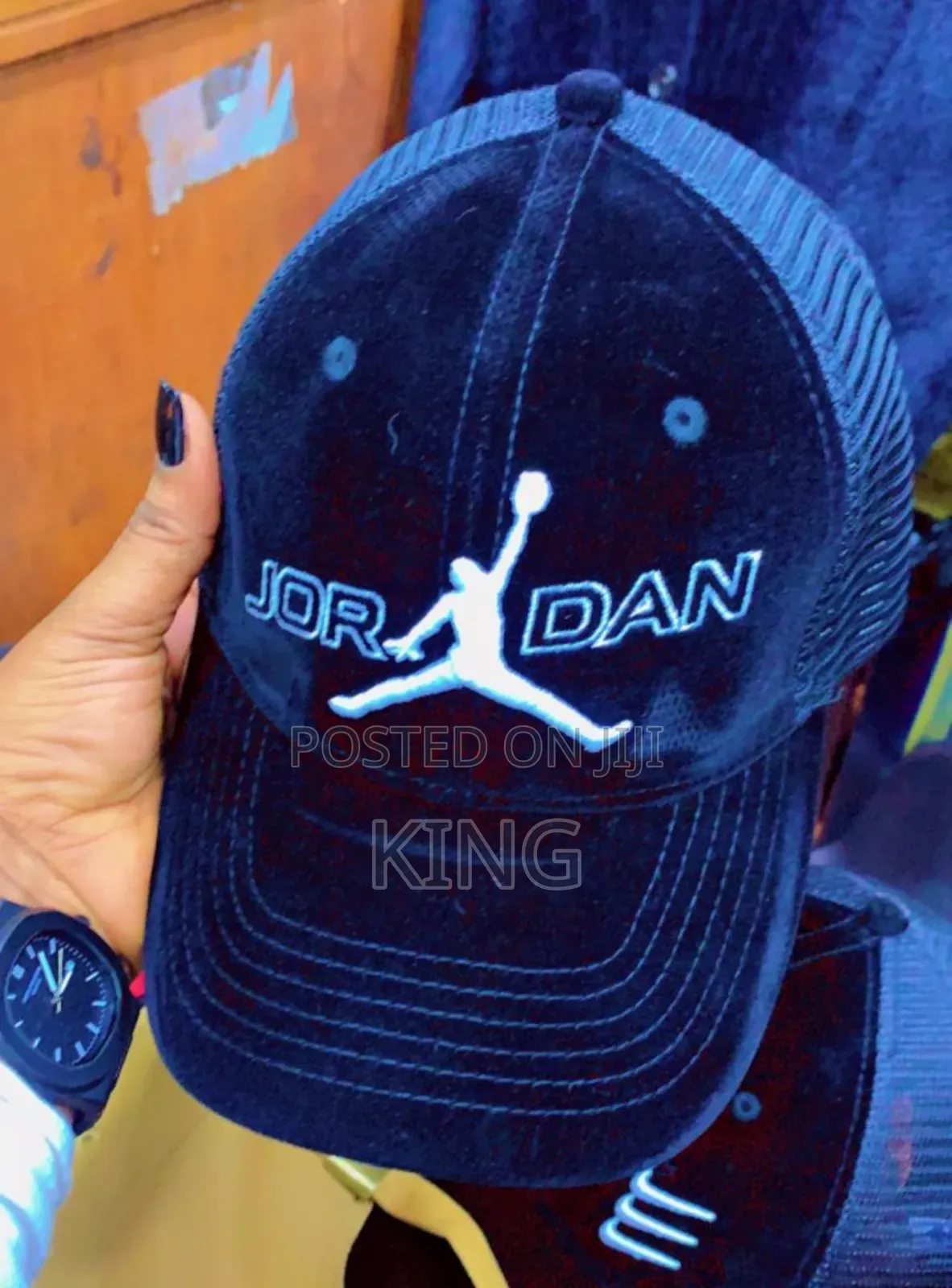 Air Jordan Black Velvet Caps