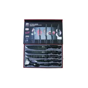 Loewe 6 Pieces of Kitchen Non-Stick Coating Knife Set -Black