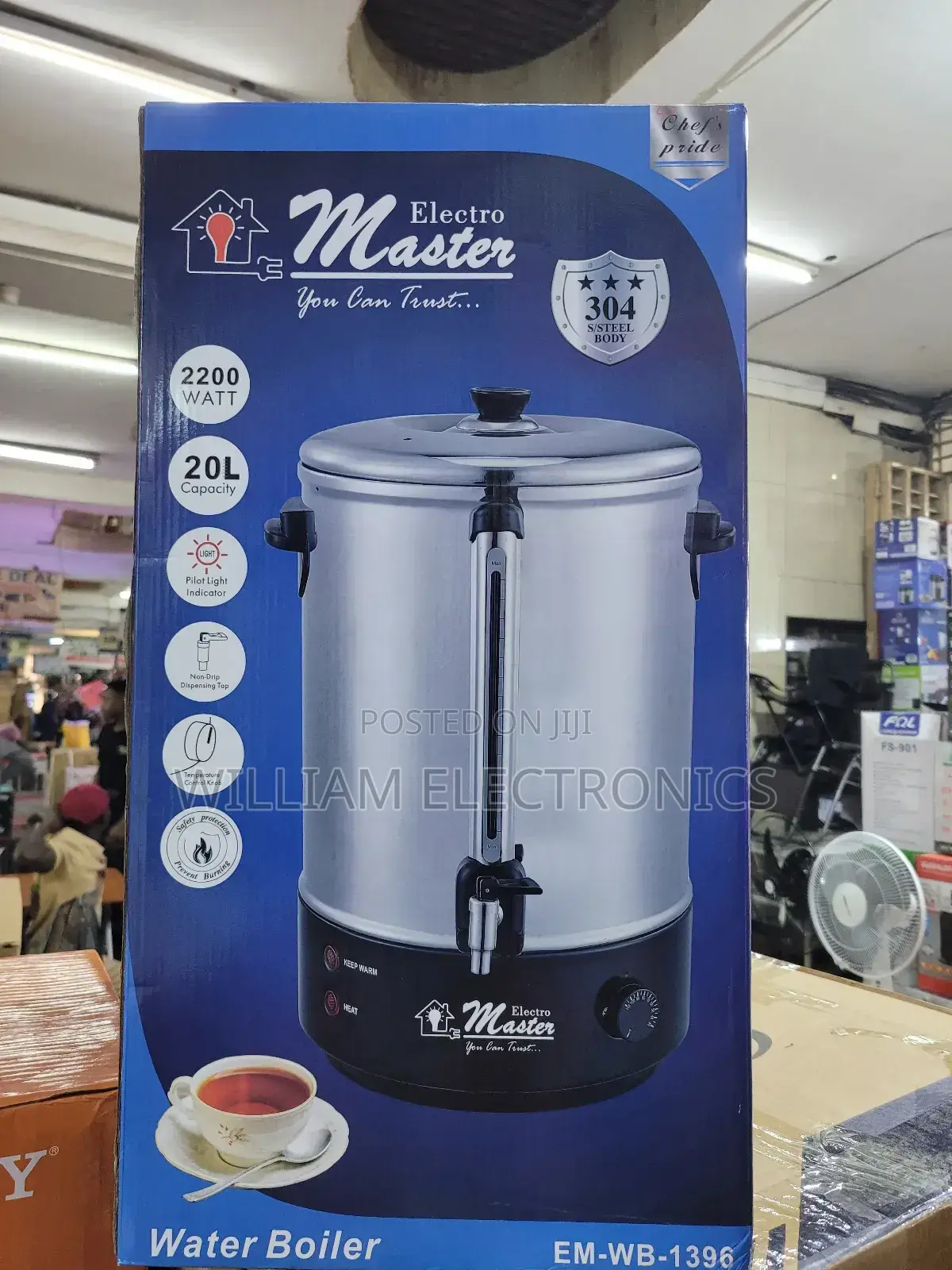 Electro Master Water Boiler 20l/2200w Water Boiler