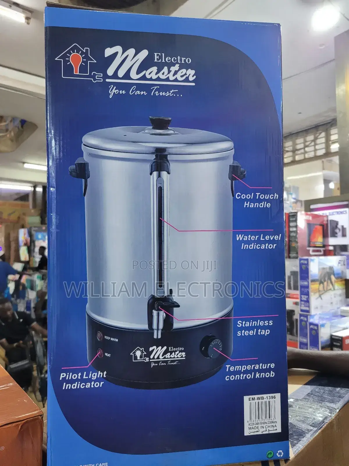 20L Electro Master Water Boiler With Temperaturecontrolknob