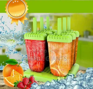 Reusable Set of 6 Popsicle Molds With Tray