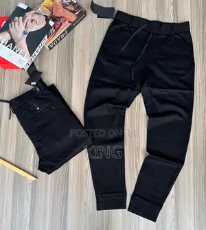 Casual Black Sweater Pants