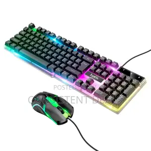 Gaming Glowing Keyboard With Mouse