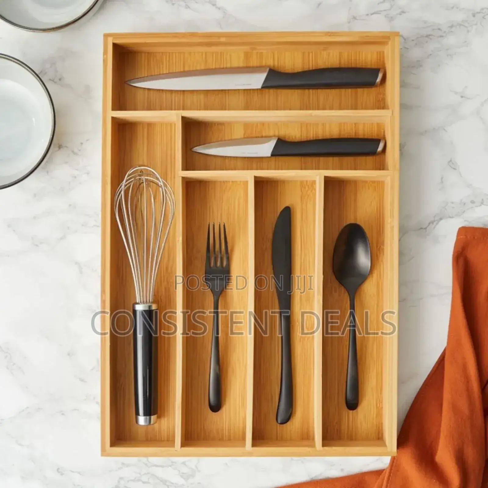 Wooden Cutlery Drawer Organizer