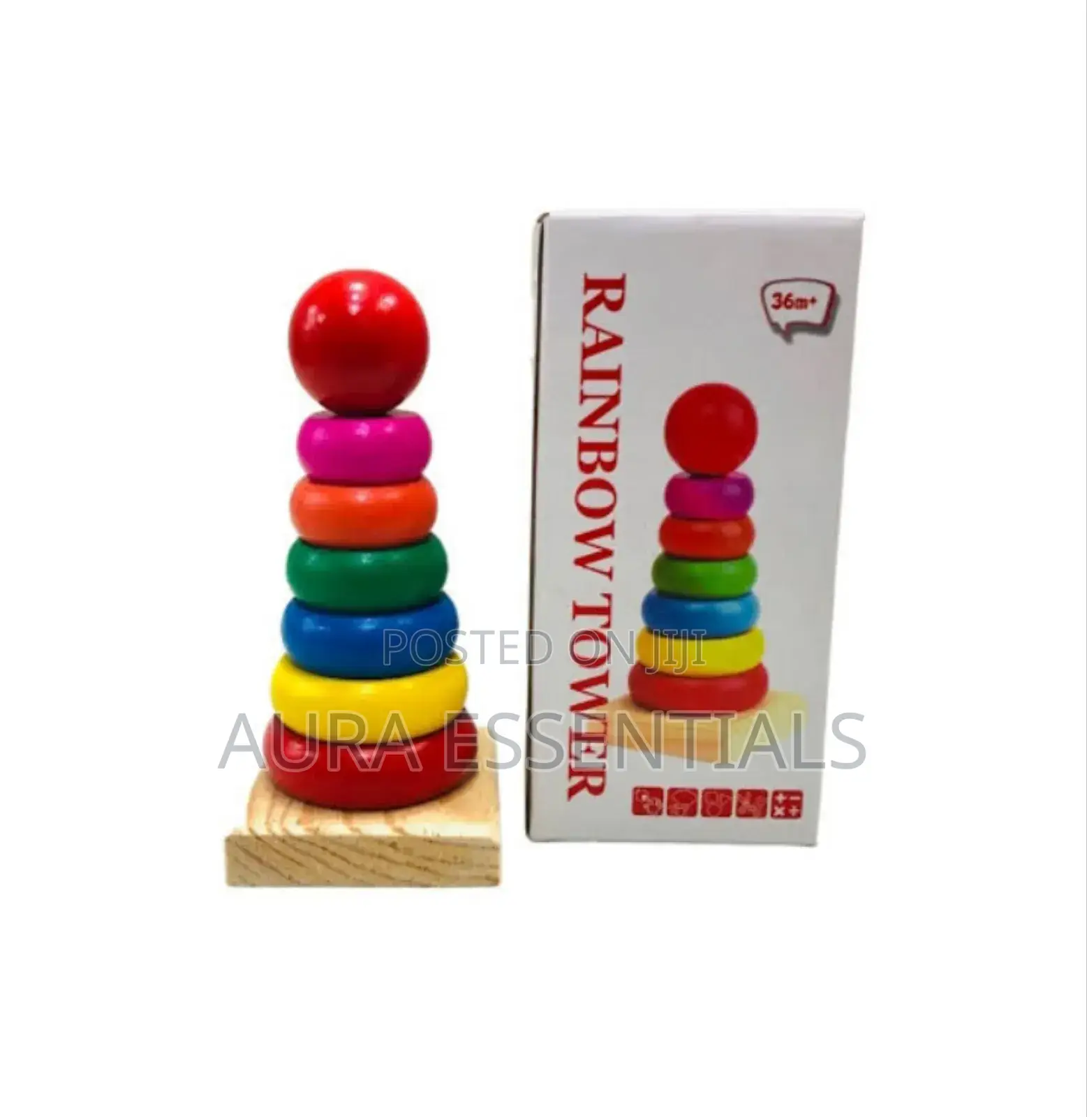 Rainbow Tower Wooden Activity Toy