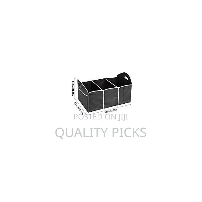 Car Trunk Organizer, 3large Section of Storage - Black