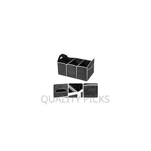 Car Trunk Organizer, 3large Section of Storage - Black