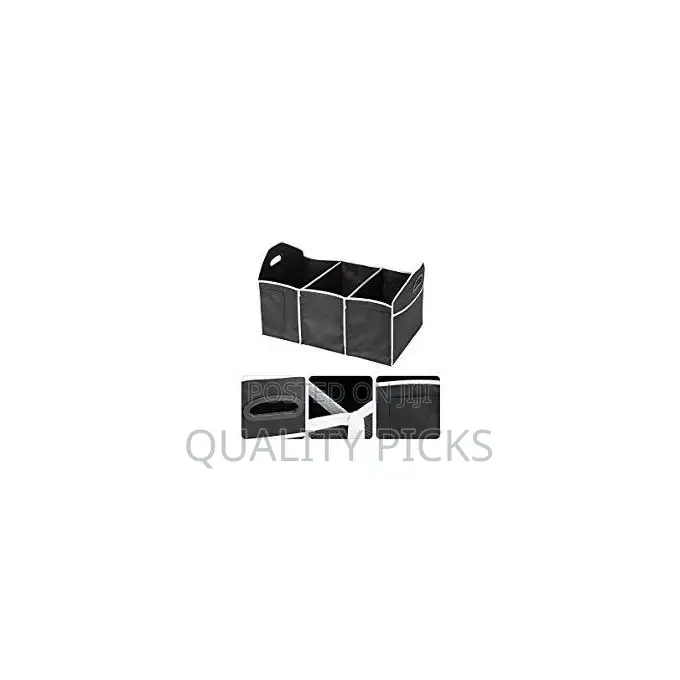 Car Trunk Organizer, 3large Section of Storage - Black