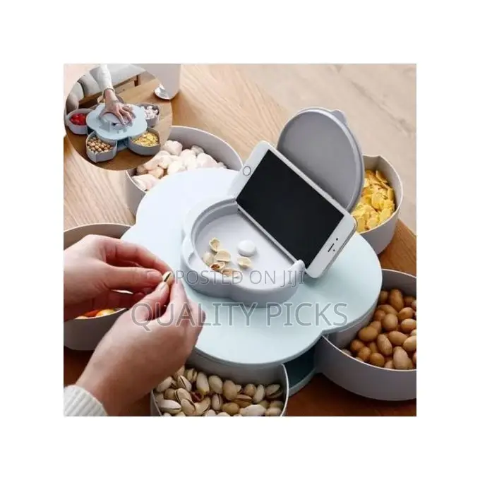 Candy Box Serving Rotating Tray Storage With Phone Stand