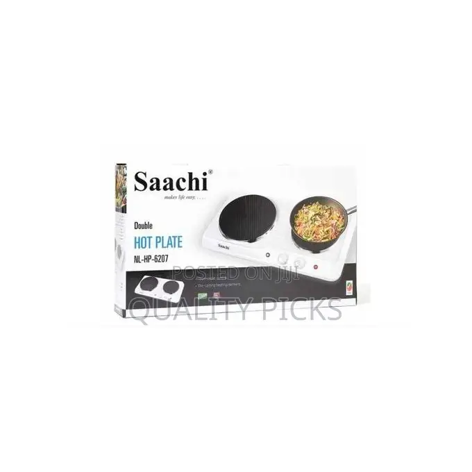 Saachi 2 Burner Hot Plate Cooker With Adjustable Thermostat
