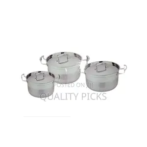 6 Pieces of Heavy Stainless Steel Saucepans Cookware
