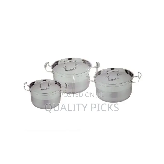 6 Pieces of Heavy Stainless Steel Saucepans Cookware