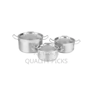 6 Pieces of Heavy Stainless Steel Saucepans Cookware