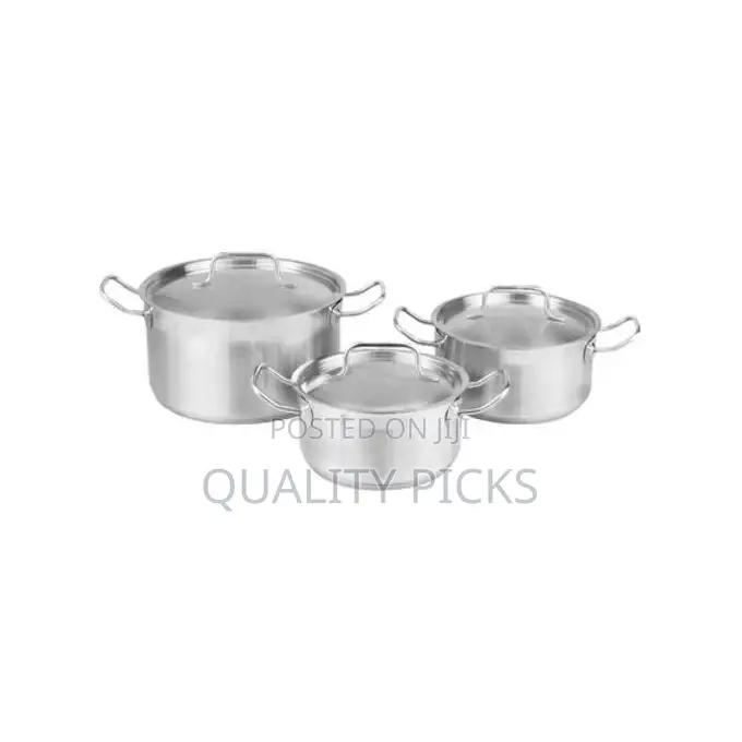 6 Pieces of Heavy Stainless Steel Saucepans Cookware
