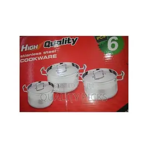 6 Pieces of Heavy Stainless Steel Saucepans Cookware