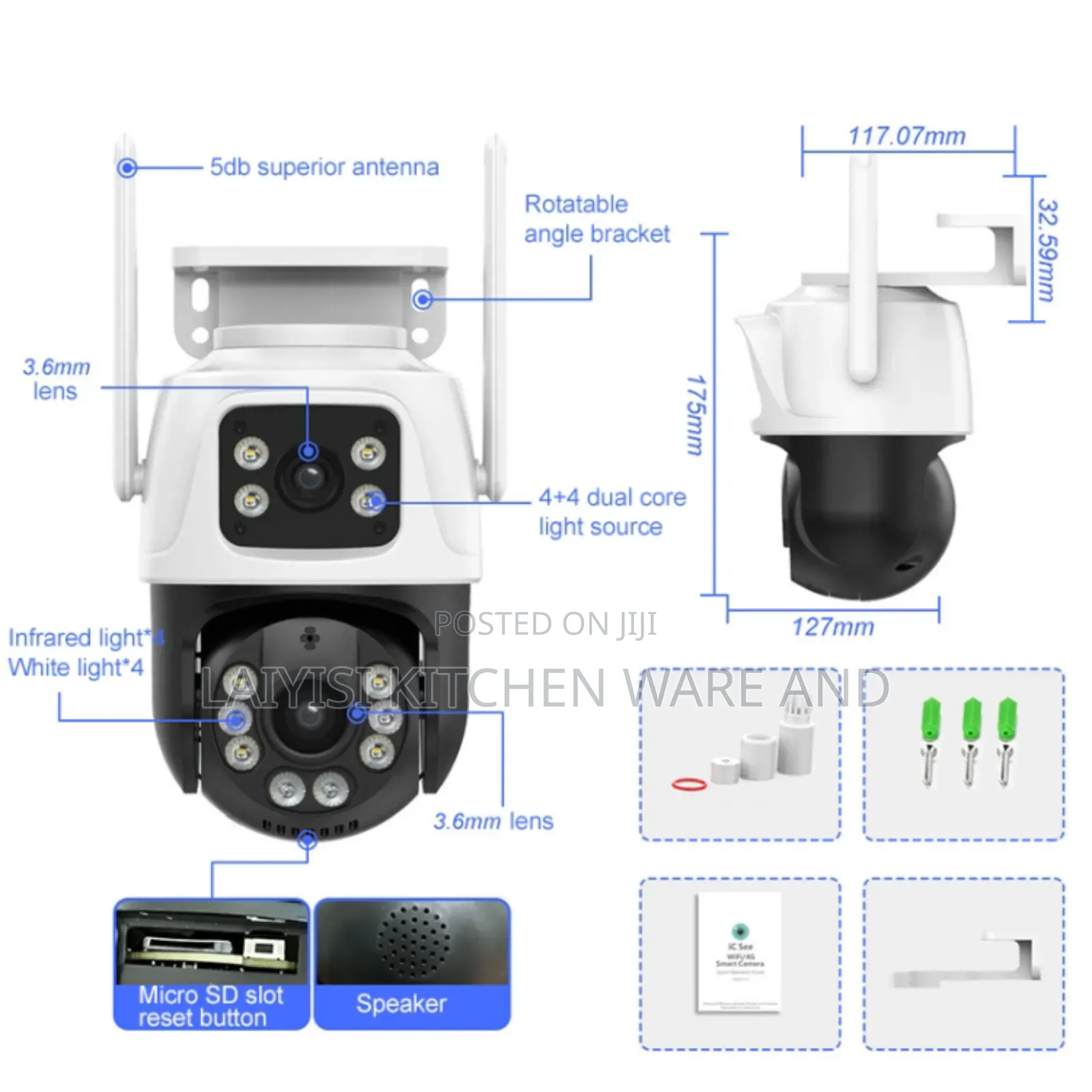 Camera Surveillance WLAN Camera Outdoor With Night Vision