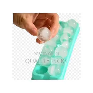 2 Piece, 14 Grid Round Ice Cube Tray Mould Ice Ball Maker