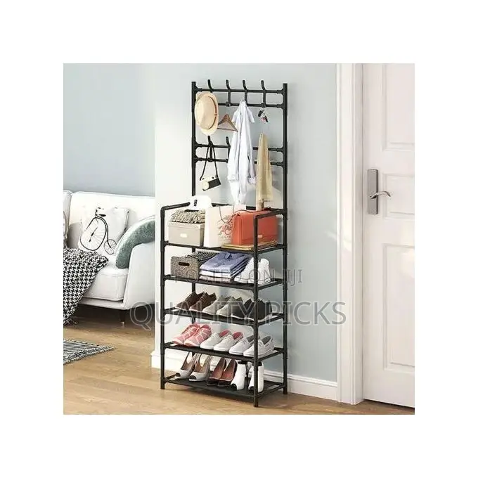 Multi-Functional Hat Coat Stand With 5 Tier Shoe Rack