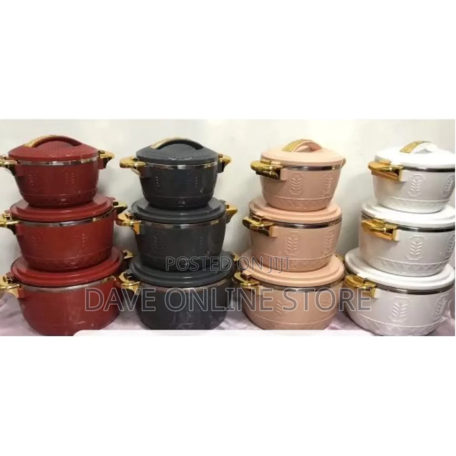 3pc Food Warmer Dishes Thermal Insulation Hot Pot
