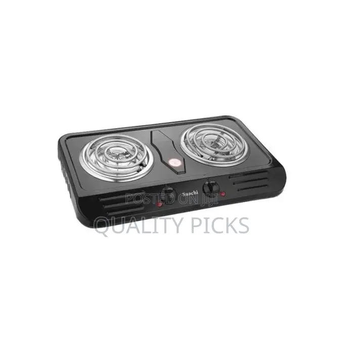 Saachi Double Burner Hot Plate With Thermostat Control