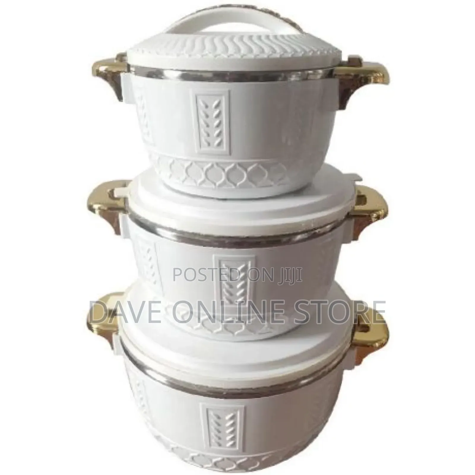 3pc Food Warmer Dishes Thermal Insulation Hot Pot