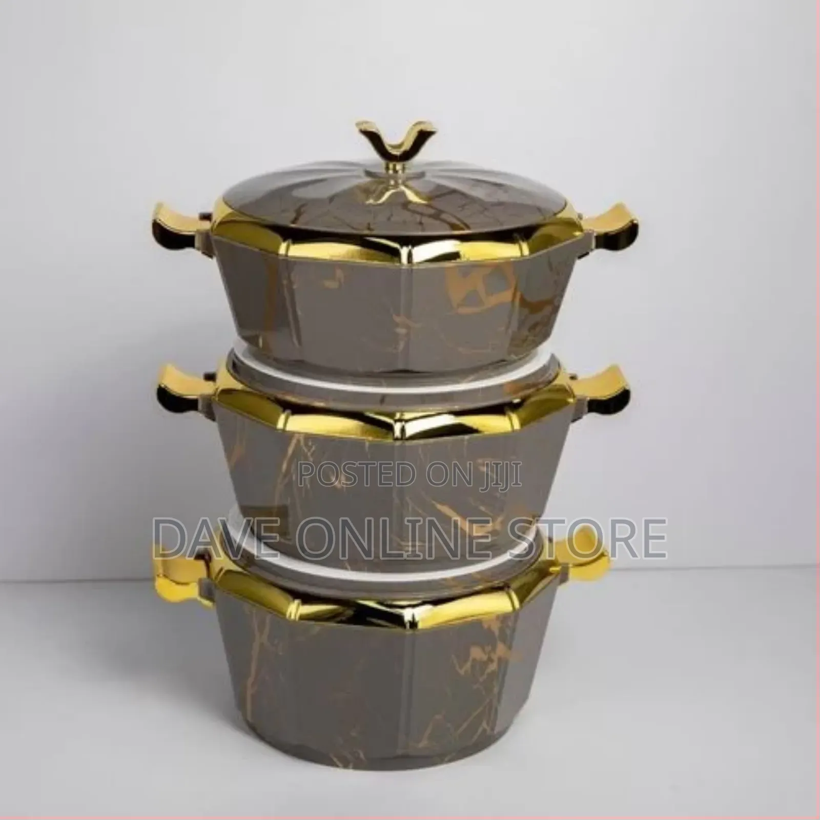 Luxury 3-Piece 2.1/2.6/3.1qt Hot Pot Food Warmer/Cooler,