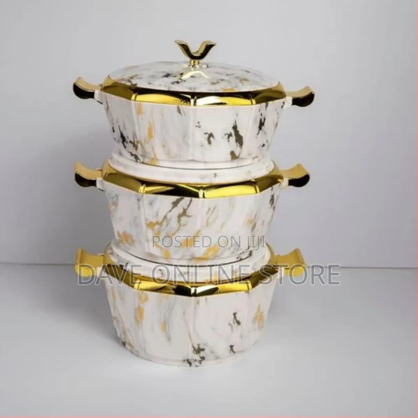 Luxury 3-Piece 2.1/2.6/3.1qt Hot Pot Food Warmer/Cooler,