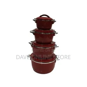 4pcs Self Food Warmer Casseroles, Serving Dishes - Maroon