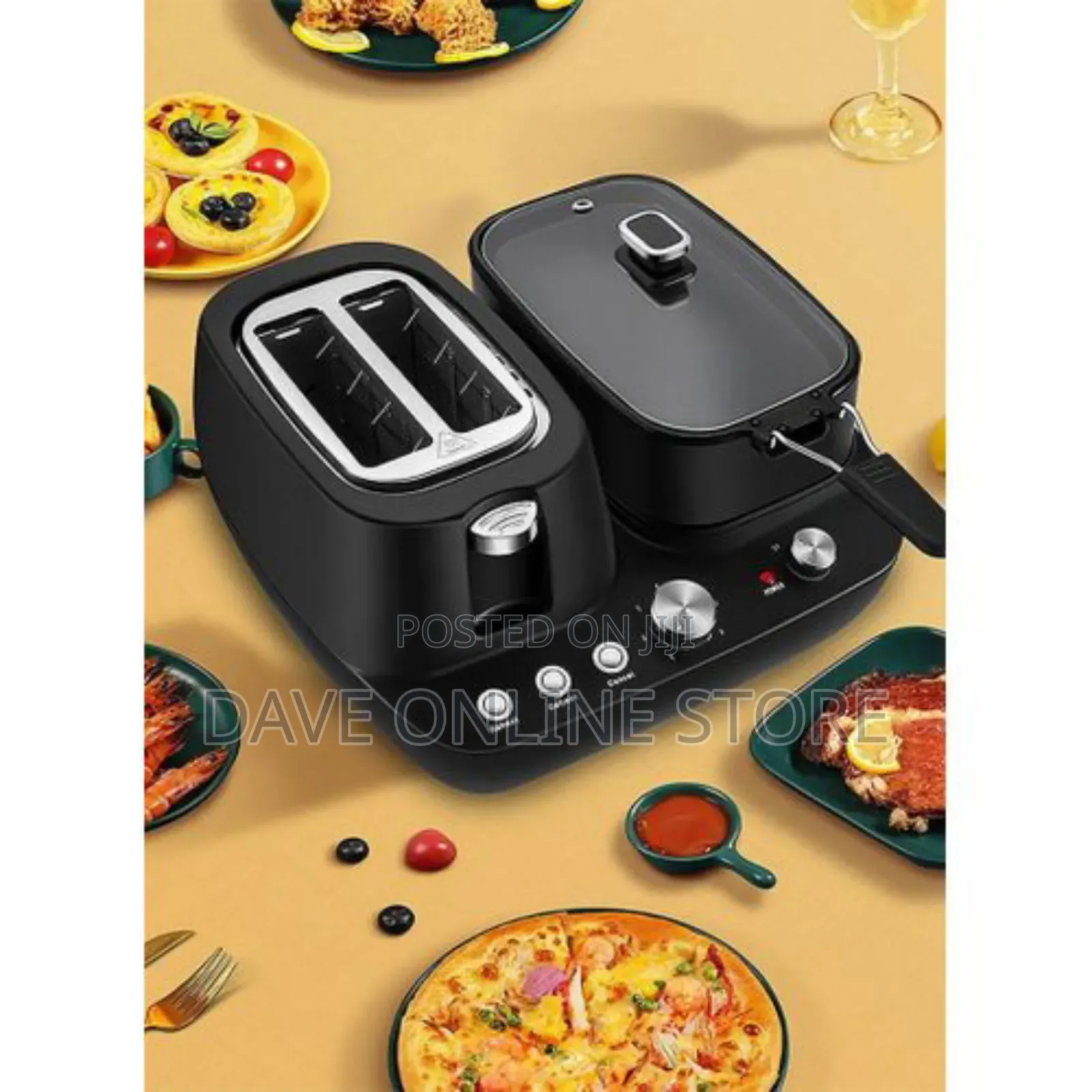 Sonifer 2 in 1 Breakfast Maker Bread Toaster and Cooking Pot