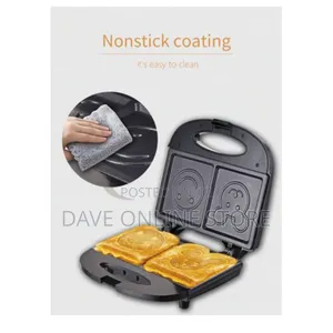 Sokany 2 Bread Slices Waffle Maker With Fast Heating Plates