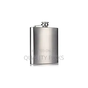 24oz Stainless Steel Hip Flask Bottle -Silver
