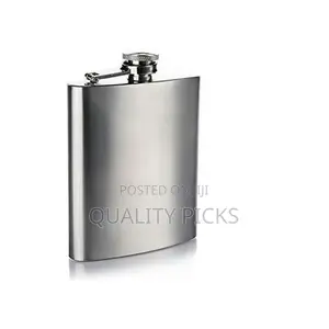 24oz Stainless Steel Hip Flask Bottle -Silver