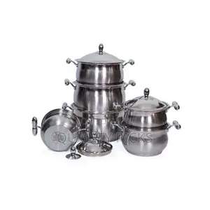 Regail 12 Piece Heavy Stainless Steel Saucepans Pots