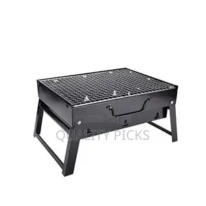 BBQ Portable Foldable Charcoal Barbecue Grill - Black