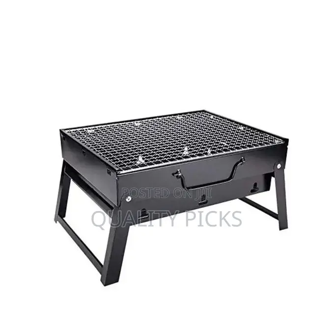 BBQ Portable Foldable Charcoal Barbecue Grill - Black