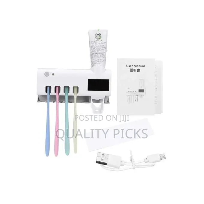 Wall-Mount Toothpaste Dispenser,Toothbrush Holder