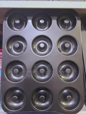 12 Cups Nonstick Cake Baking Pan-Black