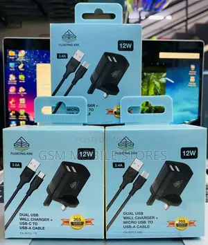 Floating Ark Dual USB Charger USB-C Fast Charging