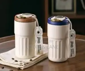 Stainless Steel Thermos Coffee Mug With Rubber Wrap