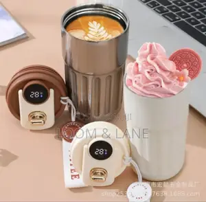 Stainless Steel Thermos Coffee Mug With Rubber Wrap