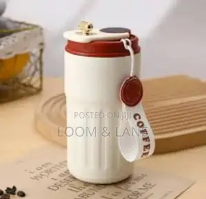 Stainless Steel Thermos Coffee Mug With Rubber Wrap