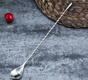 Stainless Steel Teardrop Twisted Bar Spoon
