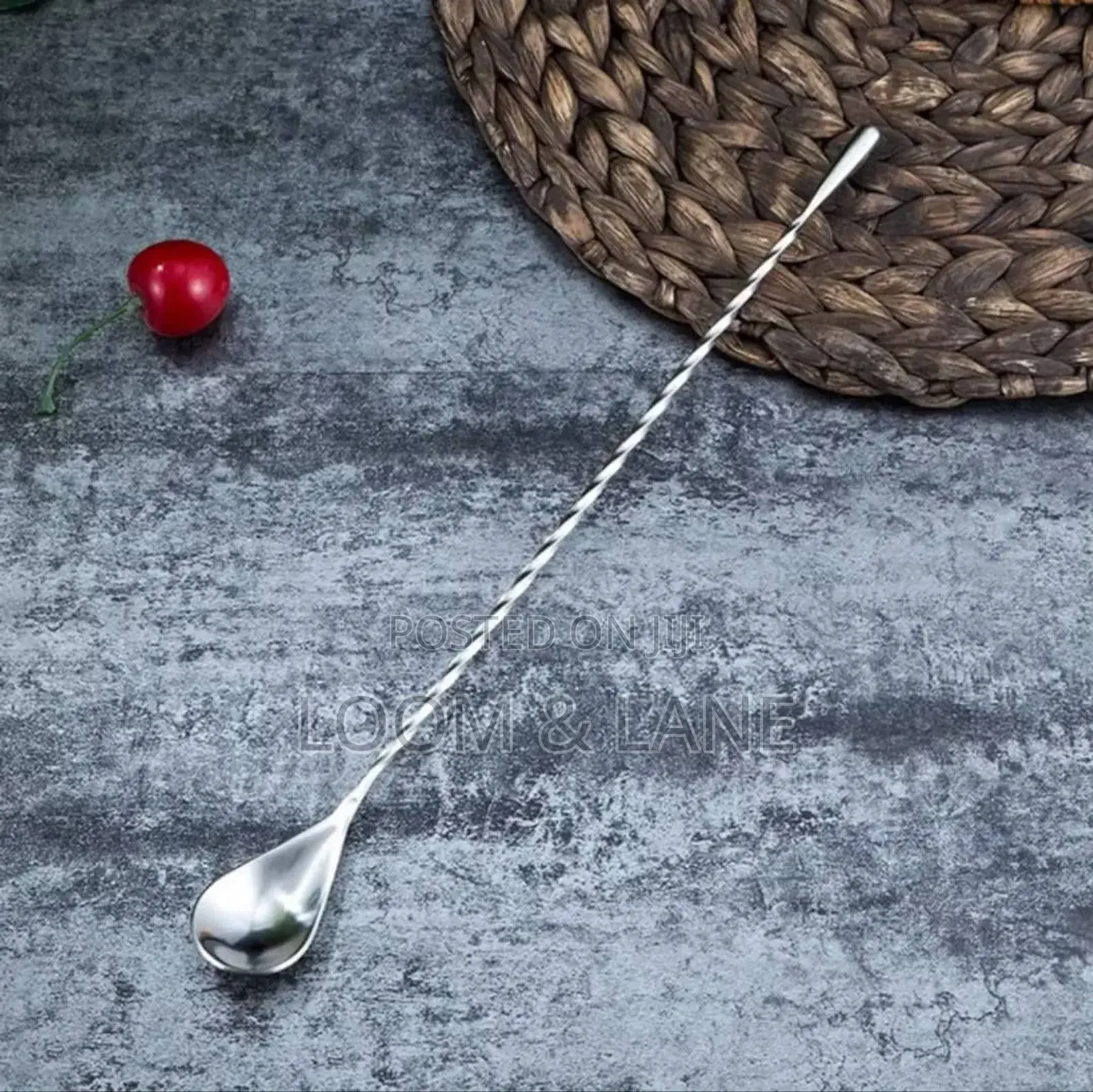 Stainless Steel Teardrop Twisted Bar Spoon